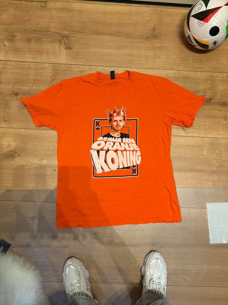 Koen Koningsdag shirtje, Kleding | Heren, T-shirts, Ophalen of Verzenden, Zo goed als nieuw, Maat 52/54 (L), Oranje