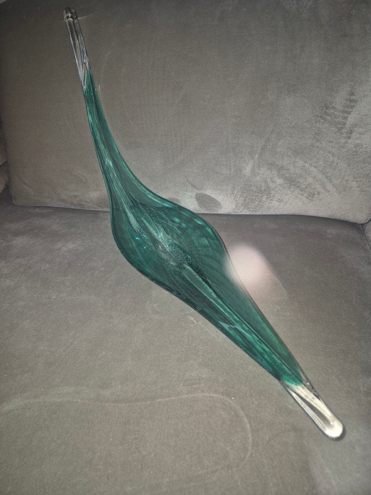 Decoratieve glazen sculptuur in groen, Ophalen of Verzenden