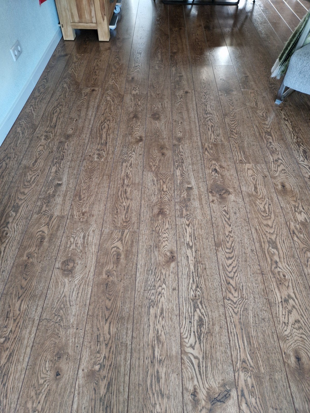 Laminaat donker eiken gratis, Gebruikt, 50 tot 150 cm, Ophalen of Verzenden, 10 m² of meer