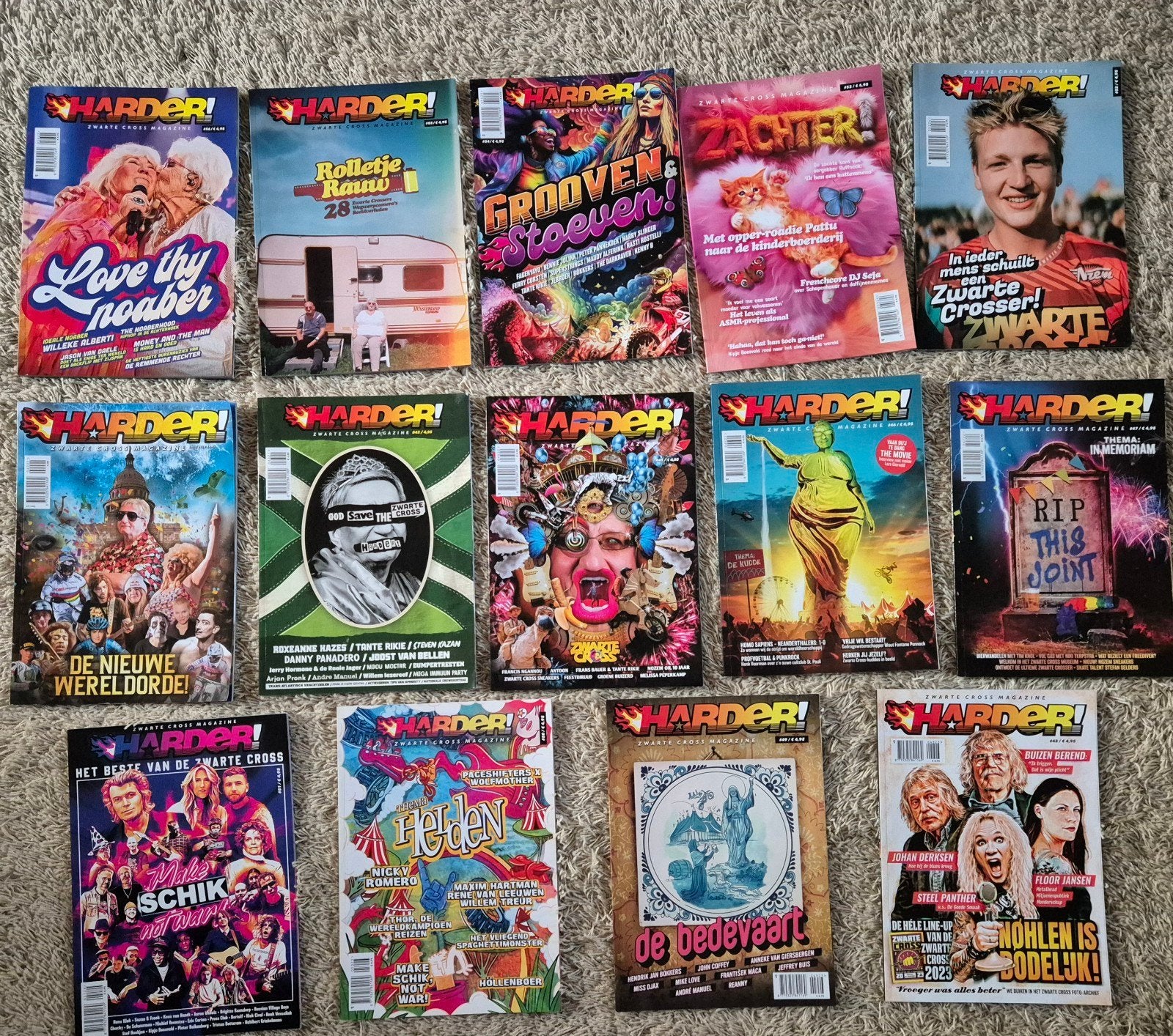 14 Zwarte Cross magazines - Harder! en Groene Buizerd, Tickets en Kaartjes, Evenementen en Festivals