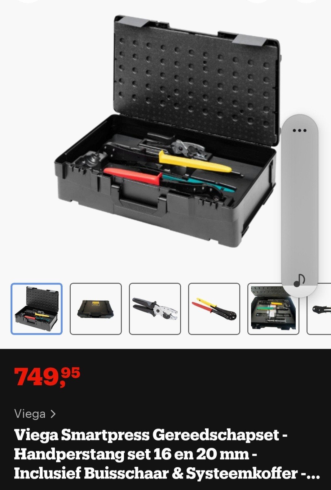 Viega Smartpress Handperstang set 16 en 20 mm - Nieuw, Ophalen of Verzenden, Nieuw, Overige typen, Viega