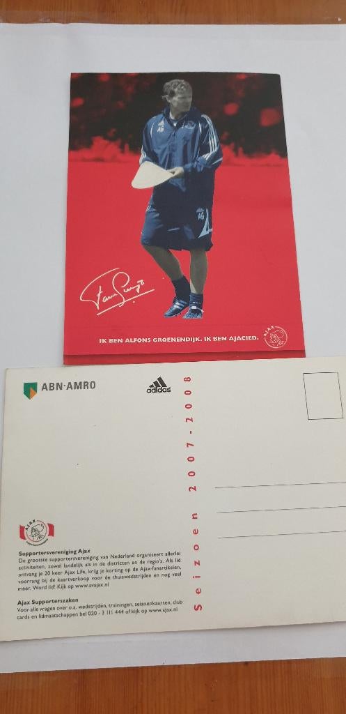 3093 ajax 2007-2008 alfons groenendijk, Verzenden, 1980 tot heden, Sport en Spel