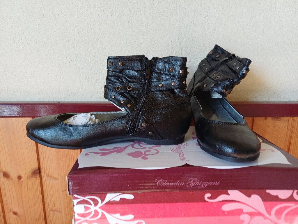 Mooie ballerina's / lage sandaal mt 37 merk Claudia Ghizzani, ., Zwart, Nieuw, .