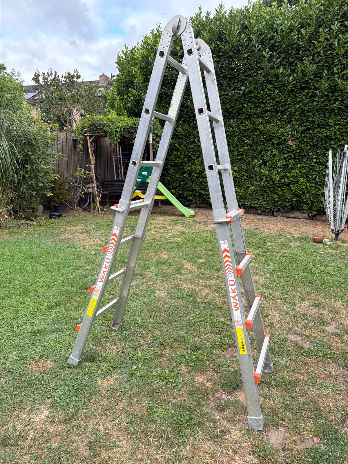 Waku 4x4 vouwladder, Ophalen, Gebruikt, Ladder, Opvouwbaar of Inschuifbaar