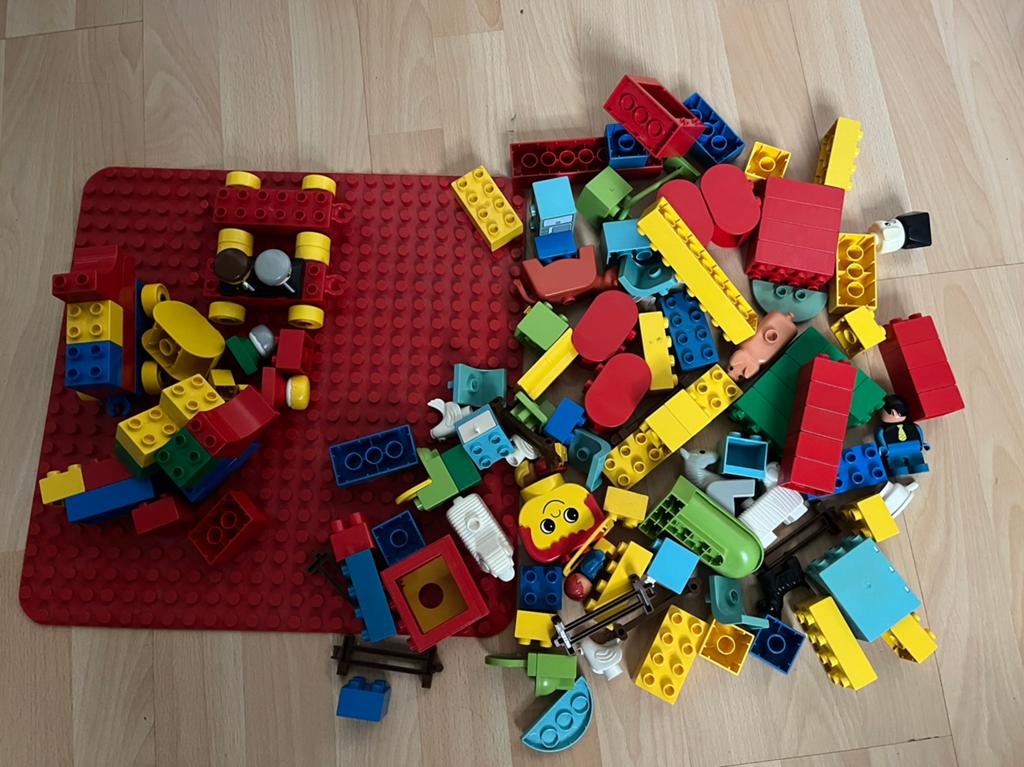 Duplo bouwstenen dieren platen, Kinderen en Baby's, Ophalen of Verzenden, Zo goed als nieuw, Overige merken