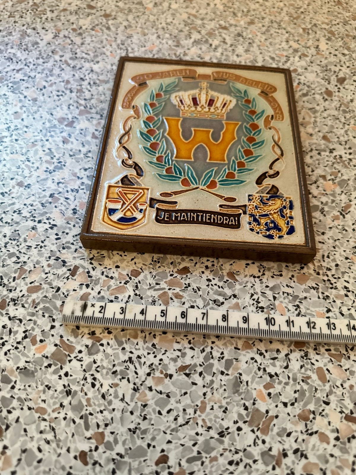 Vintage Westraven Utrecht Tegel 50 Jaar W. Je Maintiendrai, Ophalen of Verzenden