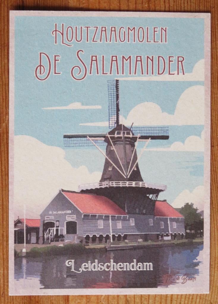 Leidschendam Houtzaagmolen / Molen De Salamander, Ophalen of Verzenden, Voor 1920, Noord-Brabant