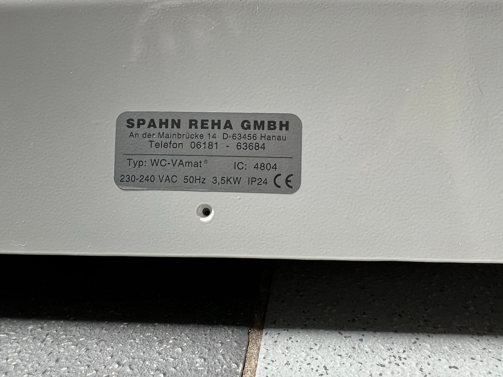 Spahn Reha WC-VAmat Toiletzitting met Föhnfunctie, Ophalen of Verzenden, Gebruikt, Overige typen