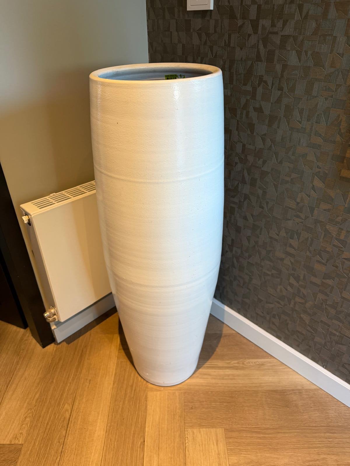 Grote witte planten / bloemen pot, Huis en Inrichting, Ophalen, Zo goed als nieuw