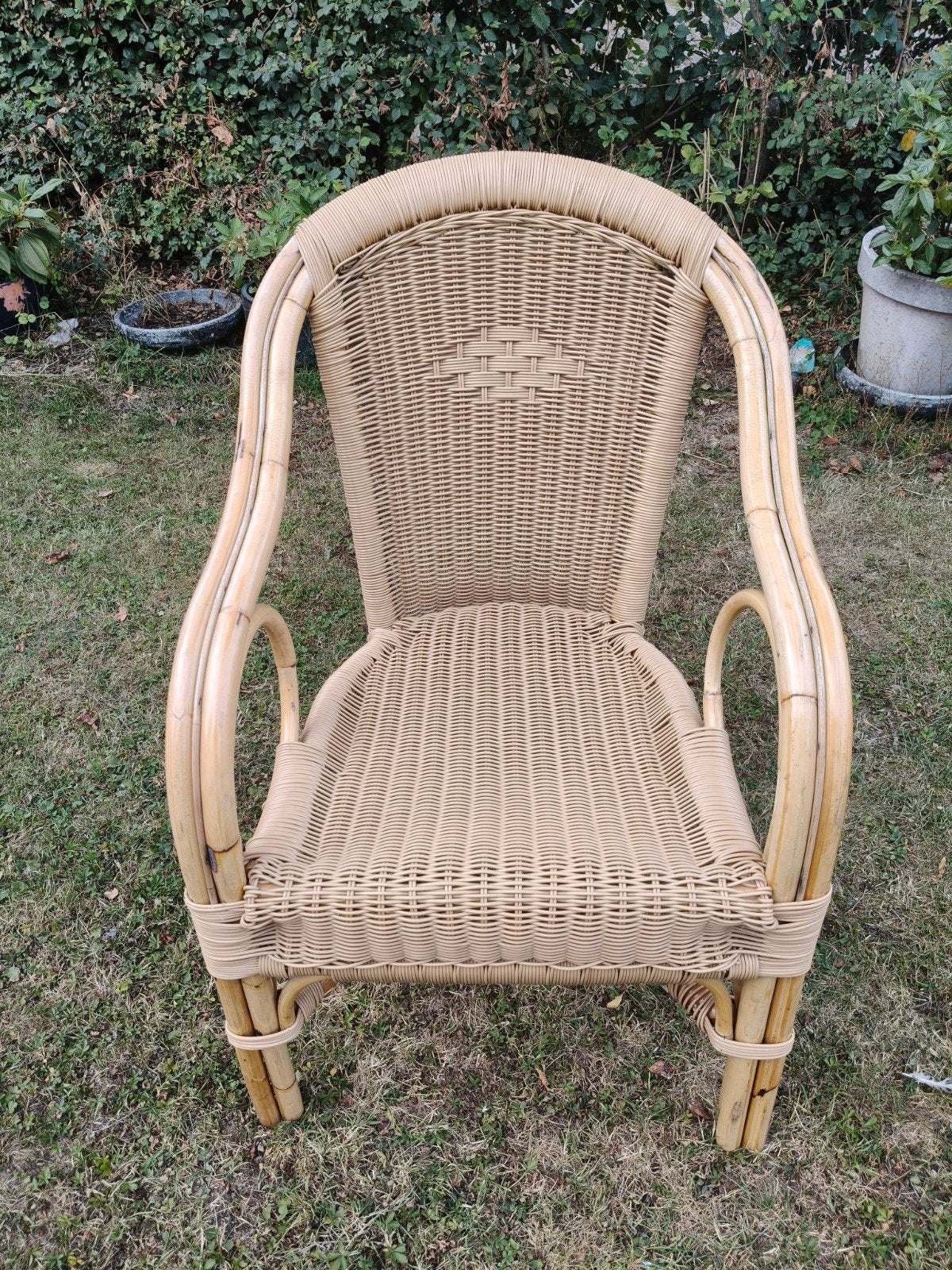 2 Rotan Terrasstoelen Cadzand Pullut Rieten Tuinstoelen, Tuin en Terras, Tuinstoelen, Ophalen, Zo goed als nieuw, Rotan, Stapelbaar