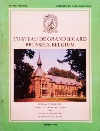 Zeldzame catalogus Château de Grand Bigard (Brussel, 1981), Ophalen of Verzenden