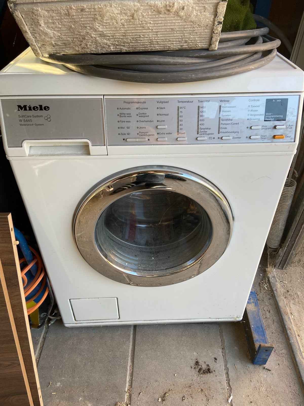 Miele Wasmachine W 5445 SoftCare System - Goed werkend, Witgoed en Apparatuur, Wasmachines, Ophalen, Gebruikt, Voorlader, Wolwasprogramma