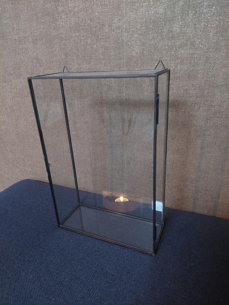 Wandkastje glas met deurtje., Ophalen of Verzenden, Zo goed als nieuw