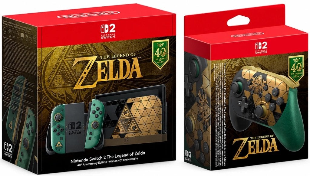 Nintendo Switch 2 The Legend of Zelda 40th Anniversary, Nintendo, Met games, Met 2 controllers, Nieuw