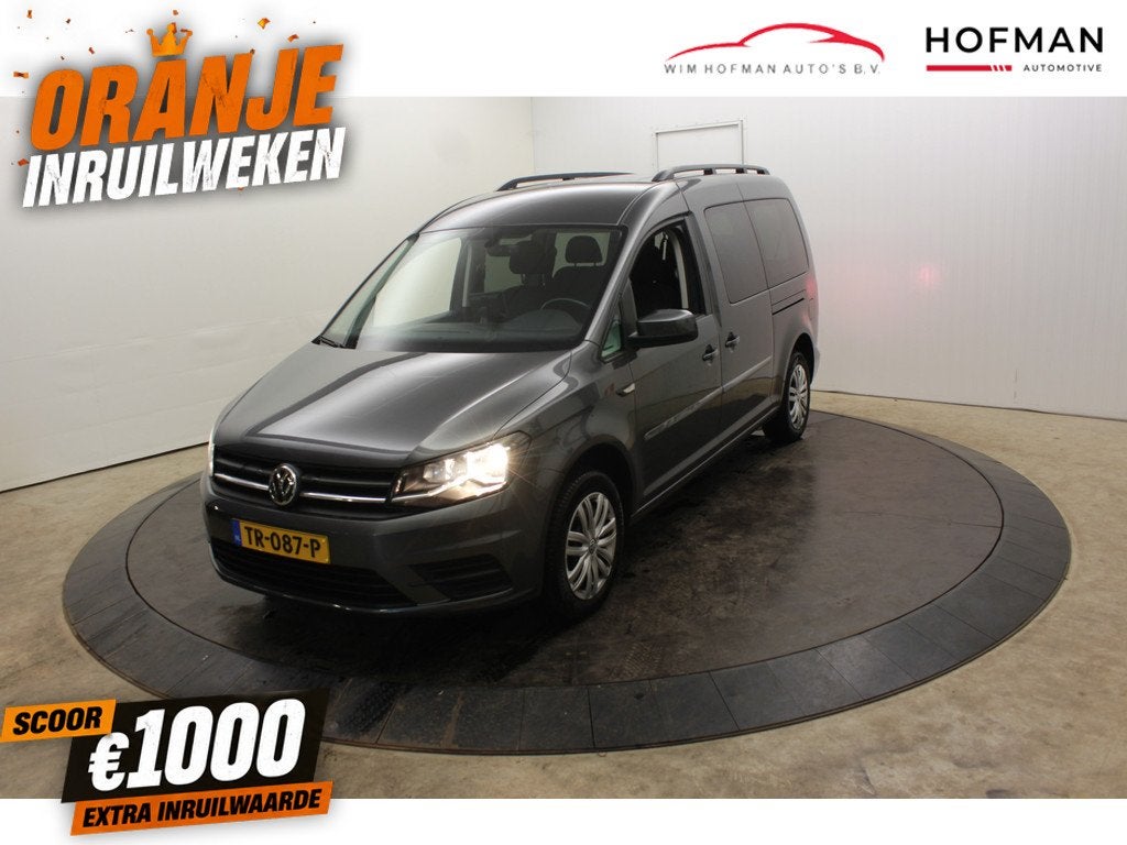 Volkswagen Caddy Maxi 1.4 TSI 5+1 Rolstoel auto Bodem Verlag, Gebruikt, 4 cilinders, Met garantie (alle), 1409 kg