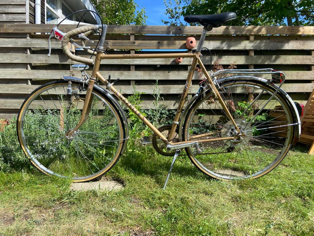 Vintage Gazelle Tour de France racefiets framemaat 58, Fietsen en Brommers, Fietsen | Racefietsen, Ophalen, Gebruikt, Velgrem