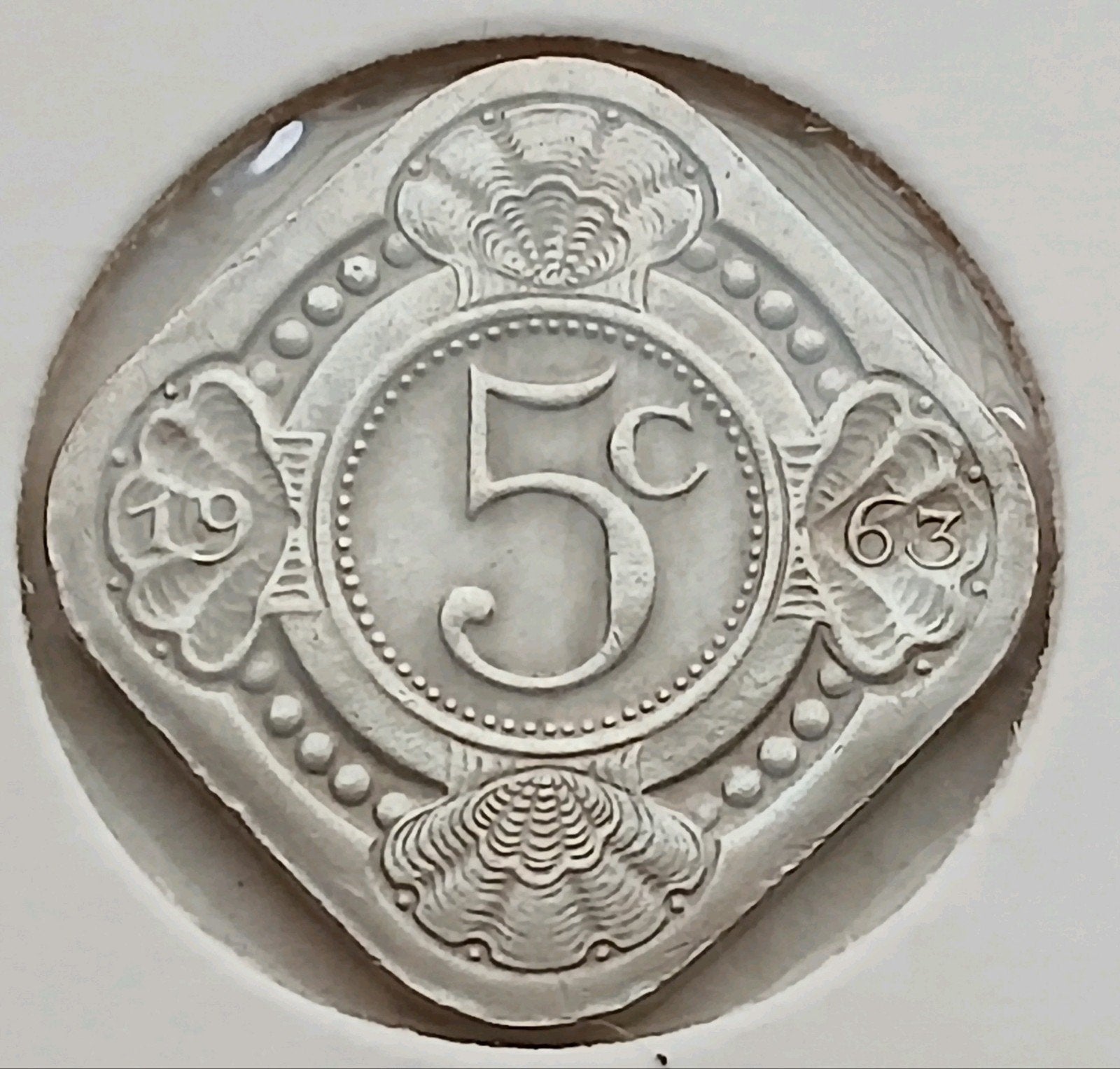 5 Cent 1963 Nederlandse Antillen Oude Vintage Munt Schaars, Ophalen of Verzenden, Koningin Juliana, 5 cent