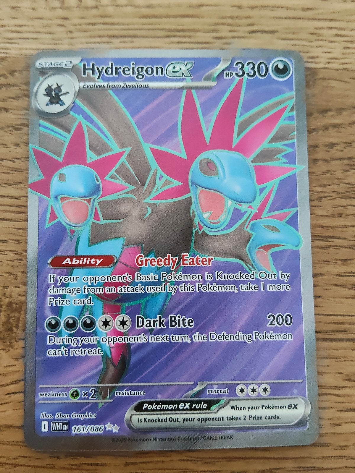 Hydreigon ex full art, Ophalen of Verzenden, Zo goed als nieuw, Losse kaart
