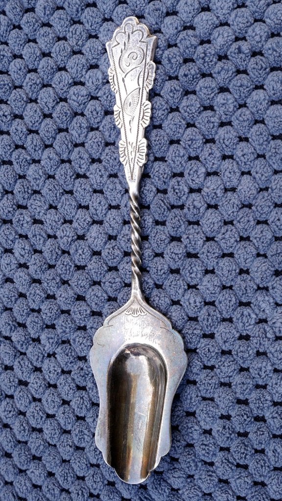 Vintage verzilverde suikerschep, Ophalen of Verzenden