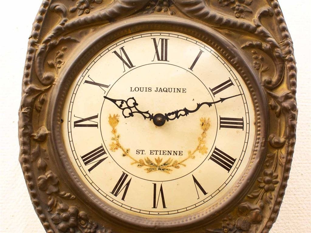 Louis JaQuine st elienne wandklok 37583, Ophalen of Verzenden, Gebruikt, Wandklok