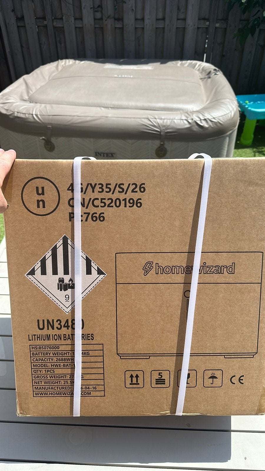 Homewizzert baterij nieuw in de doos, Ophalen, Doos, Minder dan 35 cm, Zo goed als nieuw