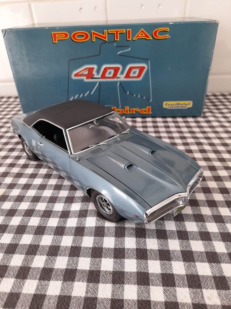 exact detail 1968 pontiac firebird 400 blauw 1;18, Ophalen of Verzenden, Nieuw, Overige merken
