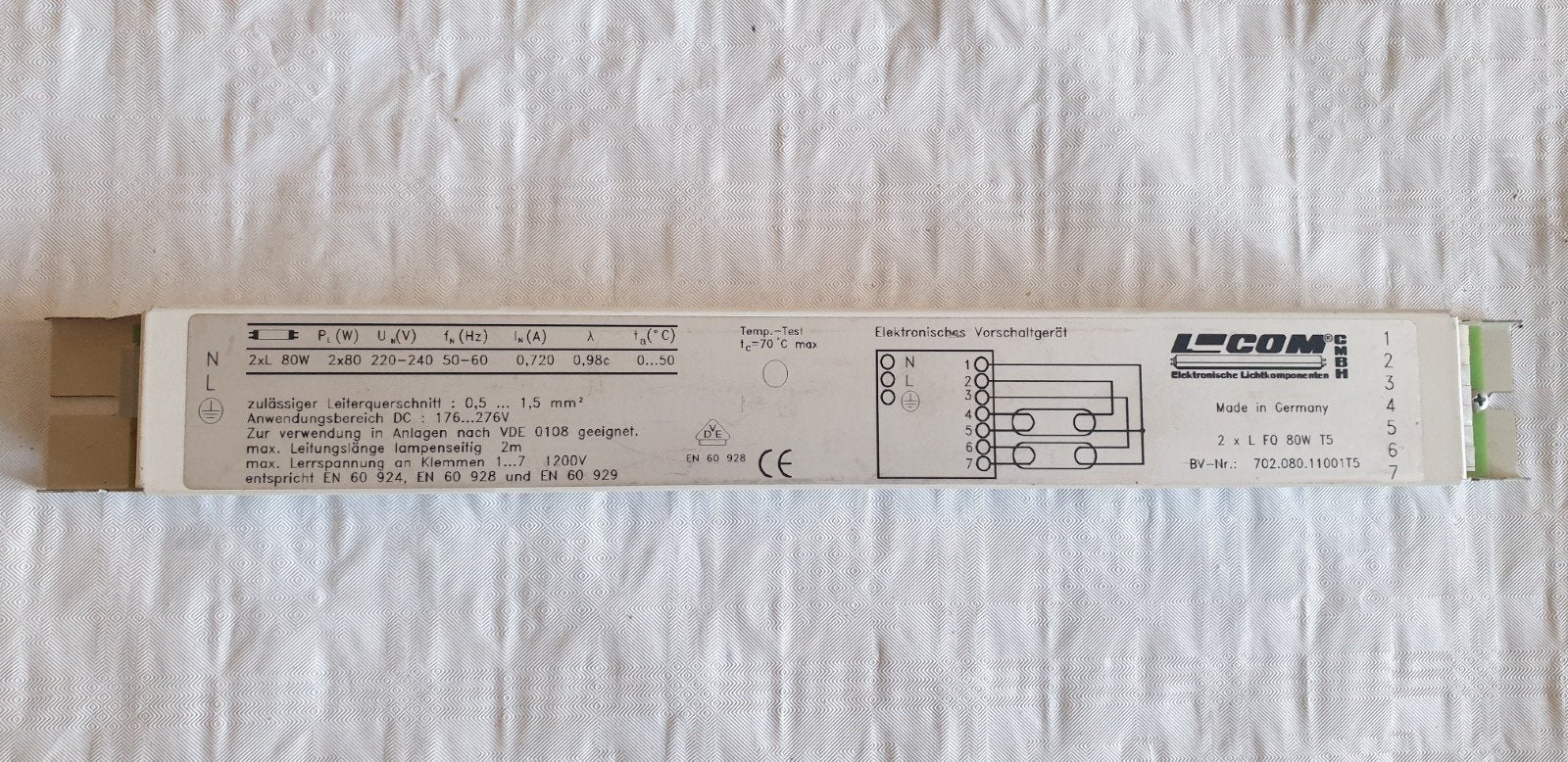LCOM EVSA T5 voor 2 x 80 W T5 TL buizen, Dieren en Toebehoren, Ophalen of Verzenden, Nieuw, Verlichting of Verwarming, Overige merken