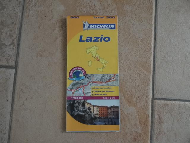 michelin wegenkaart 360 Lazio (Italie), 1800 tot 2000, Italië, Ophalen of Verzenden, Landkaart