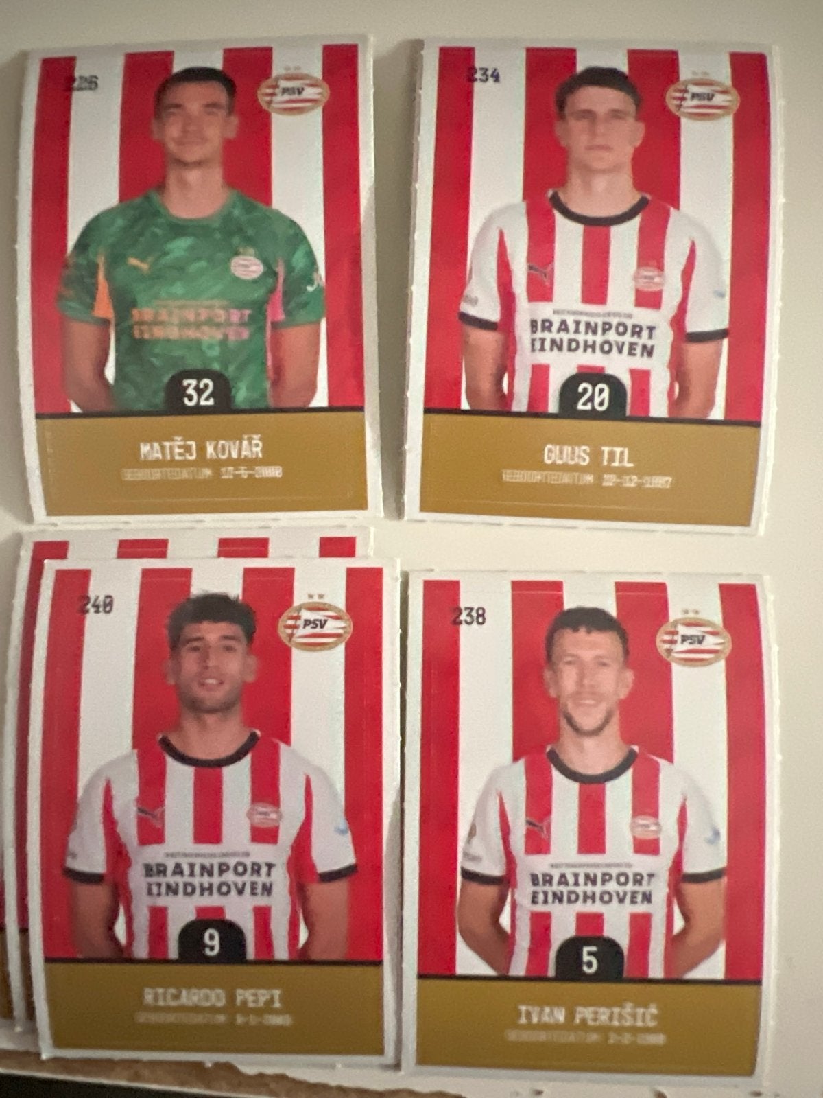 Plus voetbalplaatjes 2026 PSV: Matěj Kovář, Guus Til, Ricard, Verzenden, Nieuw, PSV, Poster, Plaatje of Sticker
