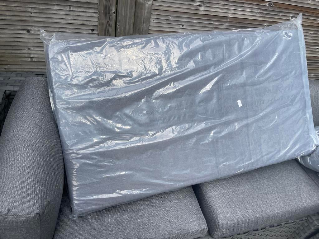 Nieuwe kussenset voor loungebank - Antraciet, Ophalen of Verzenden, Nieuw, Grijs, Rechthoekig