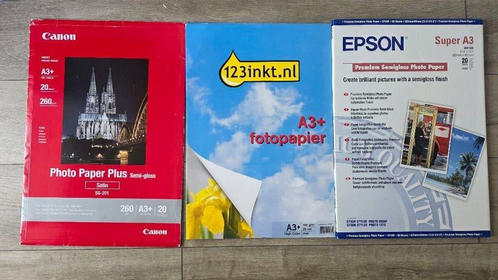 Partij printpapier - fotopapier, canvas, etiketten e.a., Ophalen, Zo goed als nieuw
