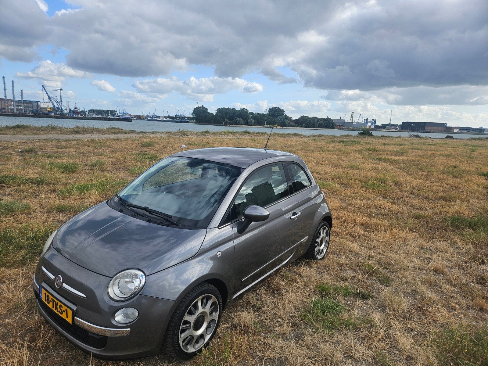 Fiat 500 1.2 AUT 2012 ,Airco,N/Apk,N/distributieriem, Auto's, 1242 cc, 4 cilinders, Particulier, Zilver of Grijs