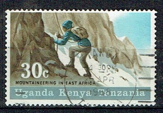 Kenya Uganda Tanzania 1935 Beklimmen Kilimanjaro, Verzenden, Gestempeld, Dier of Natuur