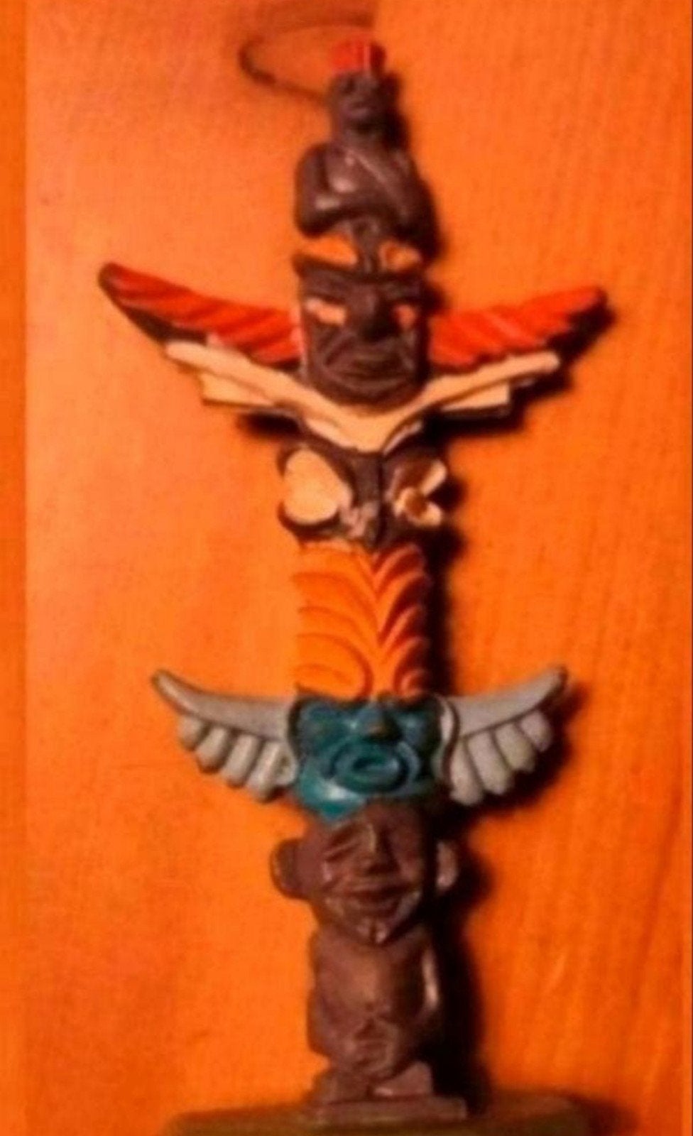 Vintage Totempaal Figuur - Decoratief Verzamelobject, Ophalen of Verzenden, Gebruikt