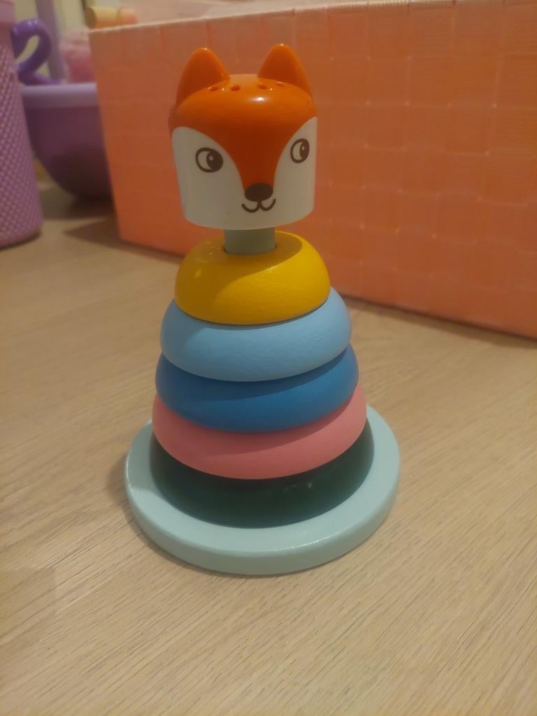 Ikea houten stapeltoren vos - Speelgoed, Ophalen of Verzenden, Gebruikt, Overige typen