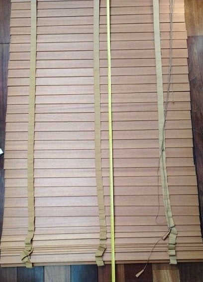 Houten jaloezieën - 2 stuks (120x230 cm), Ophalen, Jaloezie, Bruin, Hout