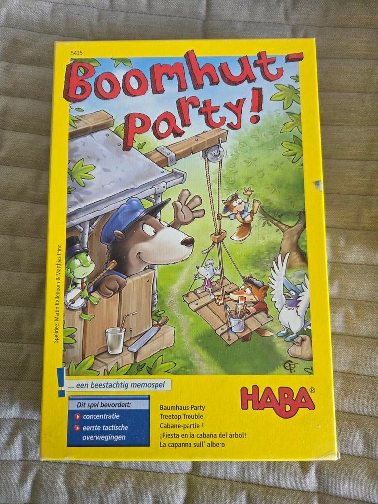 Boomhut Party! HABA Gezelschapsspel, Drie of vier spelers, Ophalen, Zo goed als nieuw, HABA