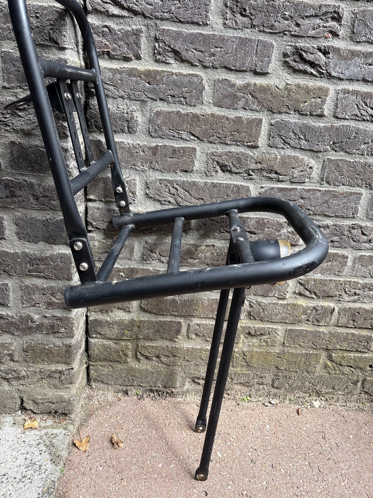 Stevige zwarte fiets voordrager / krat voorop, Ophalen of Verzenden, Gebruikt