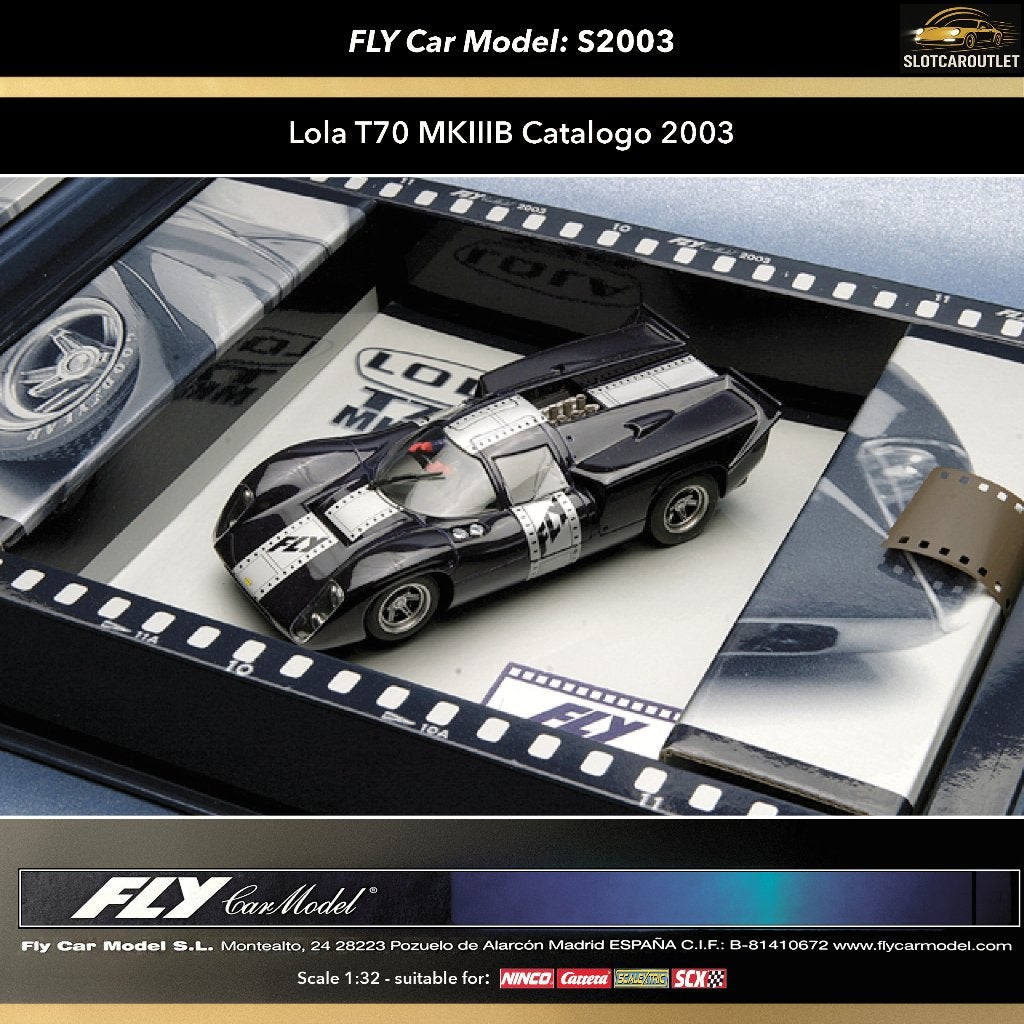 Fly S2003 Lola T70 MKIIIB Catalogo 2003 Limited Edit No 0696, Ophalen of Verzenden, Nieuw, Elektrisch, Overige merken