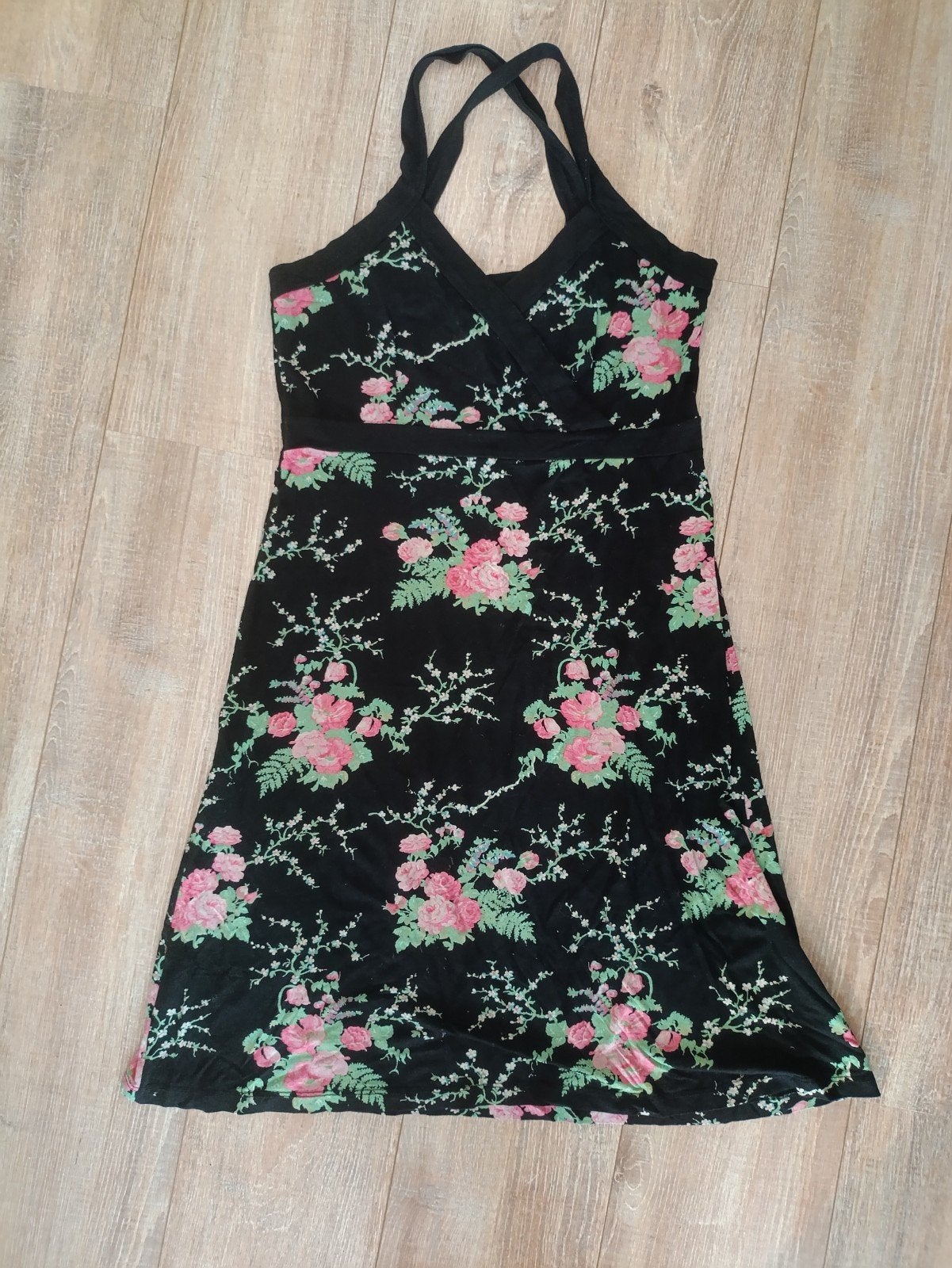 Gebloemd zomerjurkje King Louie maat L, Kleding | Dames, Ophalen of Verzenden, Gedragen, Maat 38/40 (M)