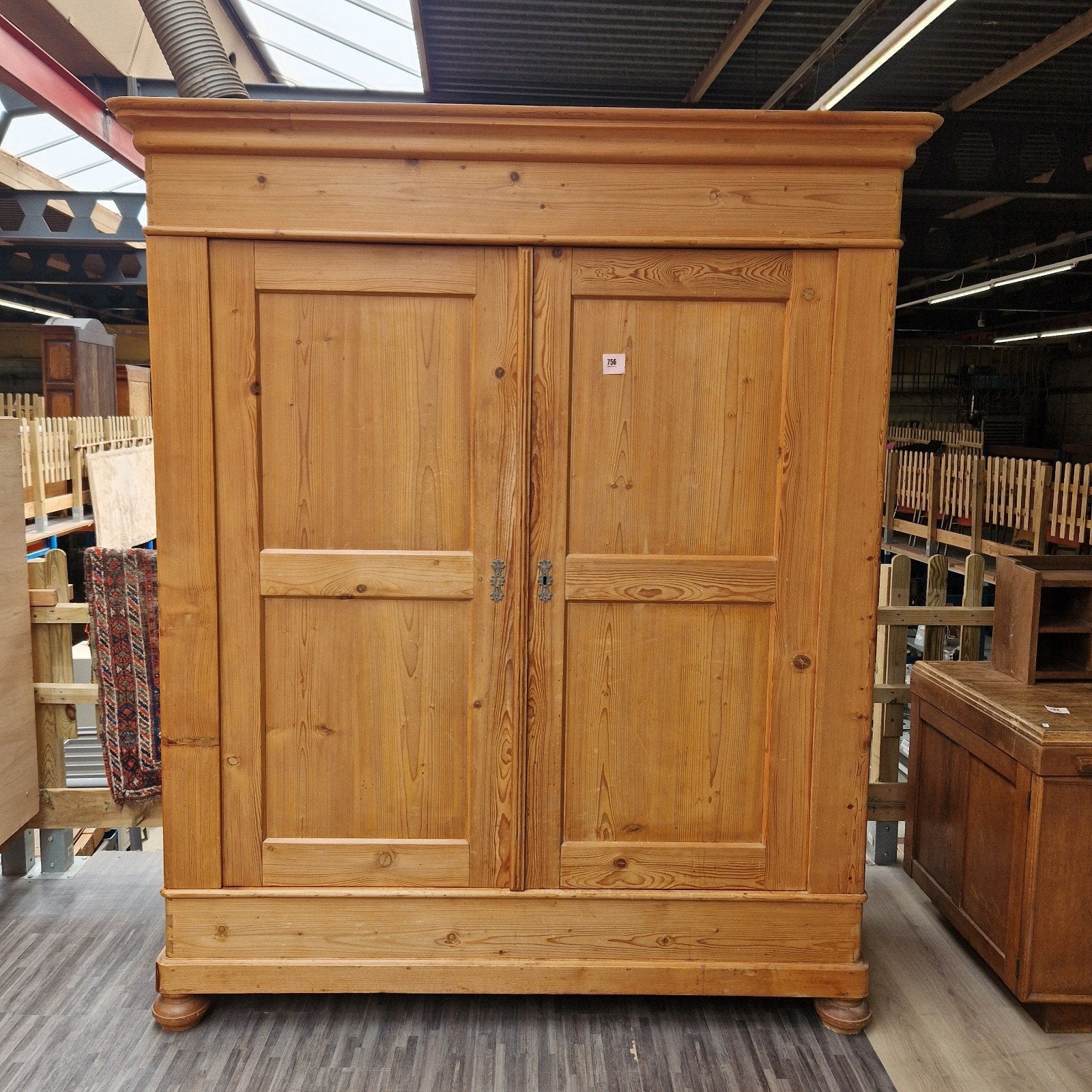XL  Grenen Kledingkast/Linnenkast, Huis en Inrichting, Kasten | Kledingkasten, Ophalen, Gebruikt, 200 cm of meer, .