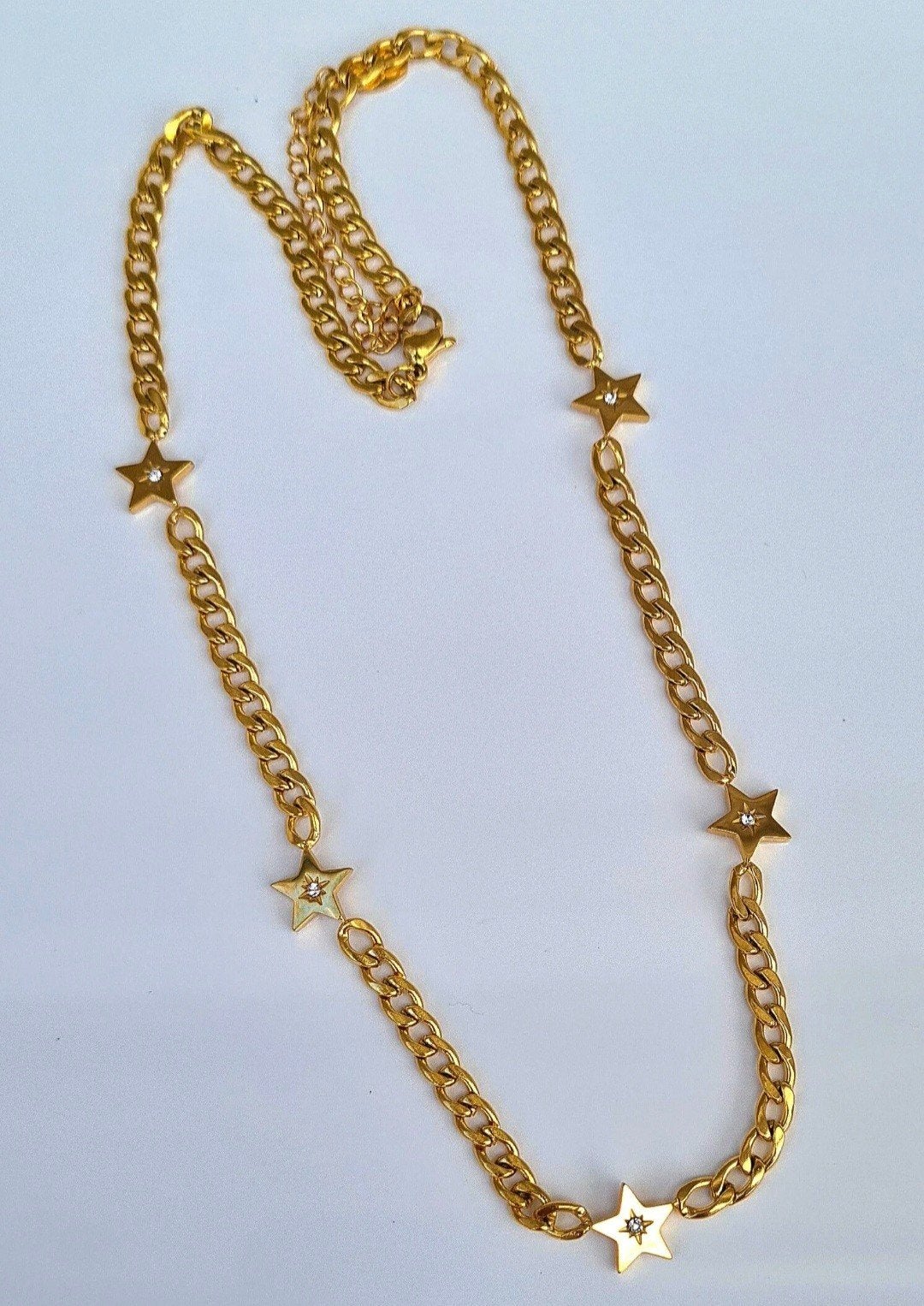 Kettingen + sterren * Partij sieraden verkoop, Overige materialen, Met kristal, Nieuw, Ophalen of Verzenden