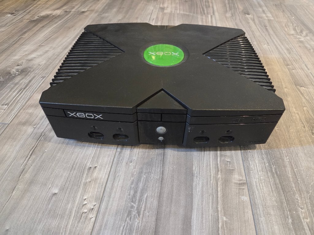 xbox original + 2 contollers + 8 spellen, Verzenden, Gebruikt, Met 2 controllers, Met games