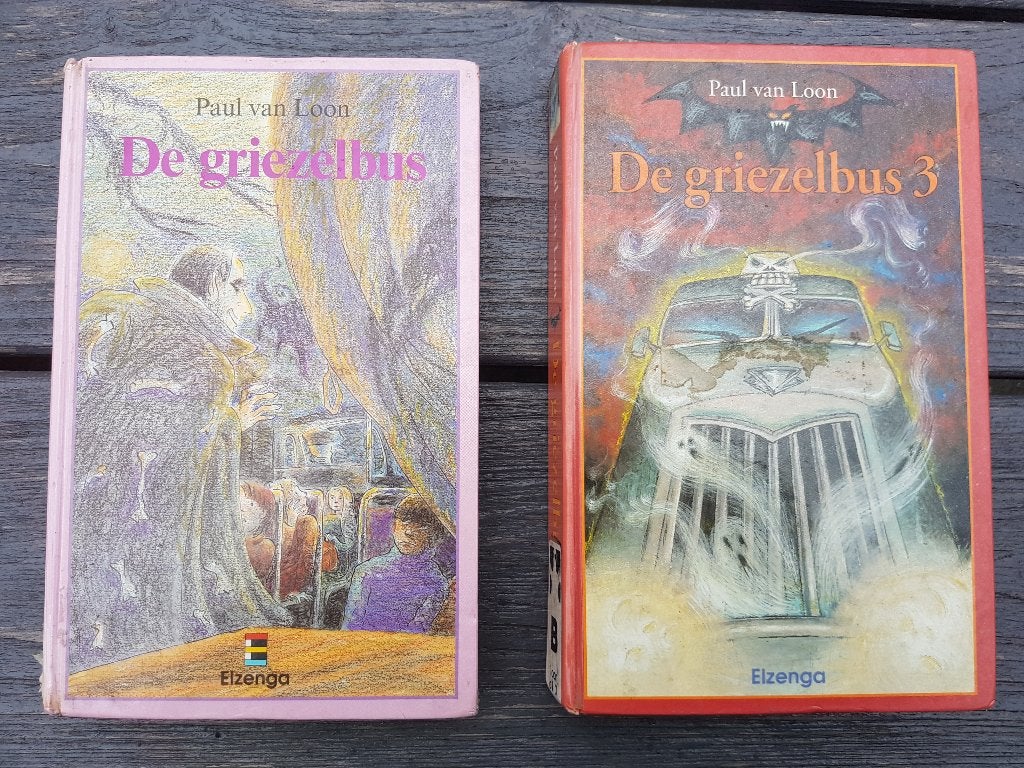 BOEK: De Griezelbus 1 en 3, Paul van Loon, Hardcover., Ophalen of Verzenden, Gelezen, Paul van Loon, Fictie