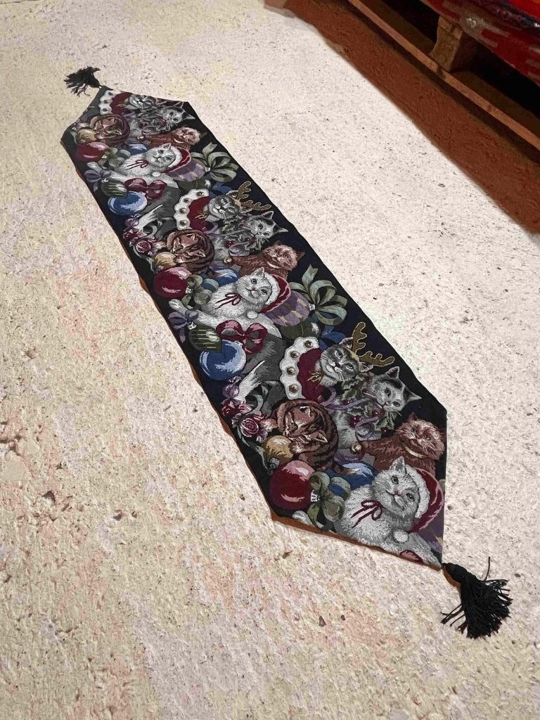 Tafelloper tafelkleedje katten 128/33 cm, Djt@dejuistetoon.eu, Ophalen of Verzenden, Zo goed als nieuw, DJT De Juiste Toon