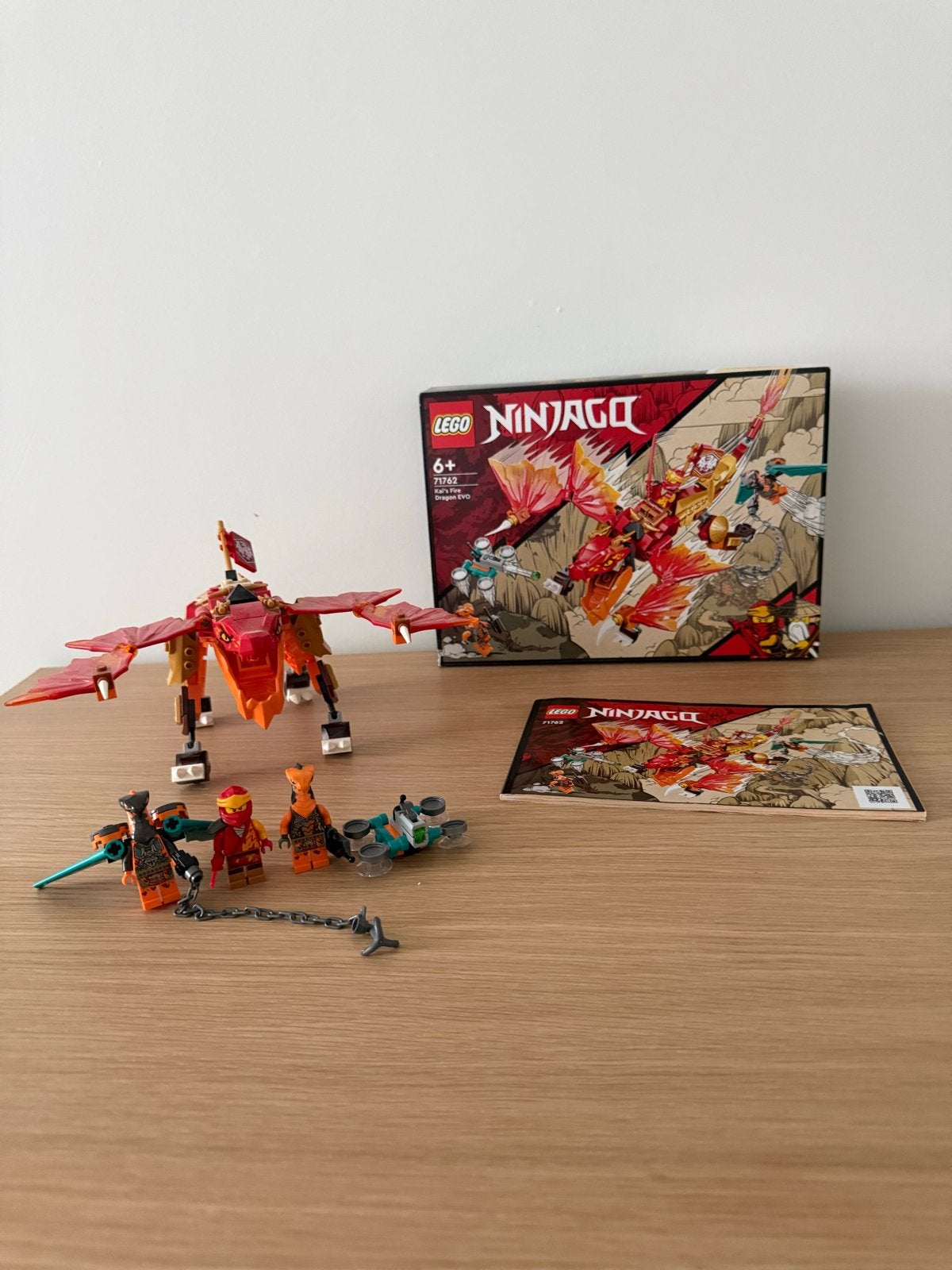 Lego Ninjago 71762 Kai’s Fire Dragon  EVO - 100% compleet, Lego, Ophalen of Verzenden, Zo goed als nieuw, Compleet