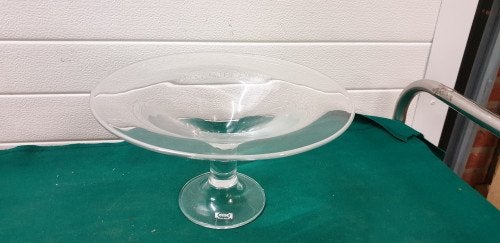 schaal glas op voet, krosno, Ophalen of Verzenden, 'T Olde Gre-j, Info@toldegrej.nl, Endepoelstraat 20f Didam