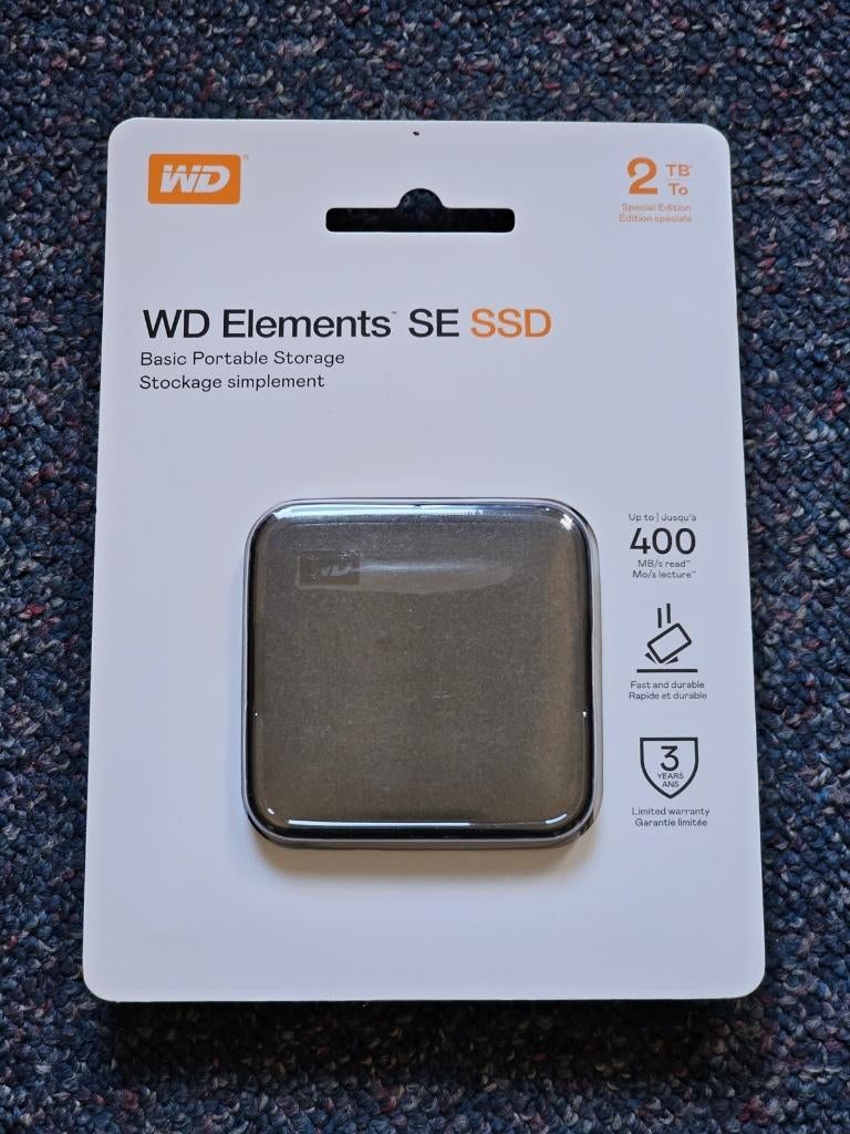 WD Elements SE SSD 2TB] Nieuw en geseald, Computers en Software, Harde schijven, 2TB, SSD, Nieuw, Ophalen of Verzenden