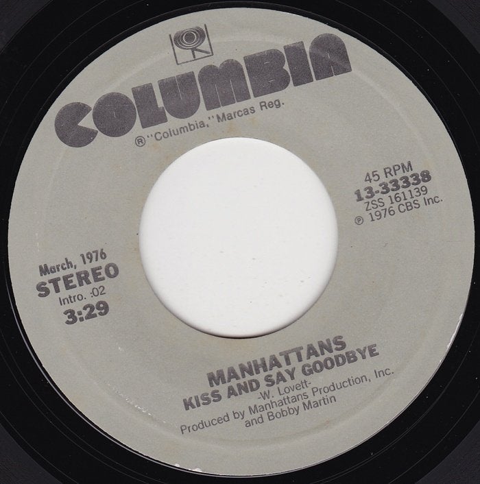 Manhattans - Kiss And Say Goodbye 7"45, Verzenden, Zo goed als nieuw, 7 inch, Pop