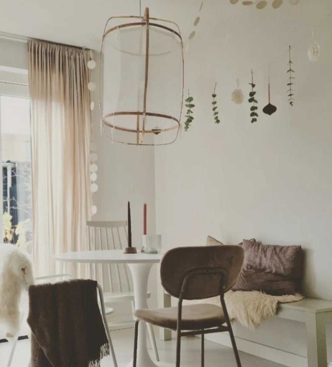 Linnen hanglamp, Ophalen, Minder dan 50 cm